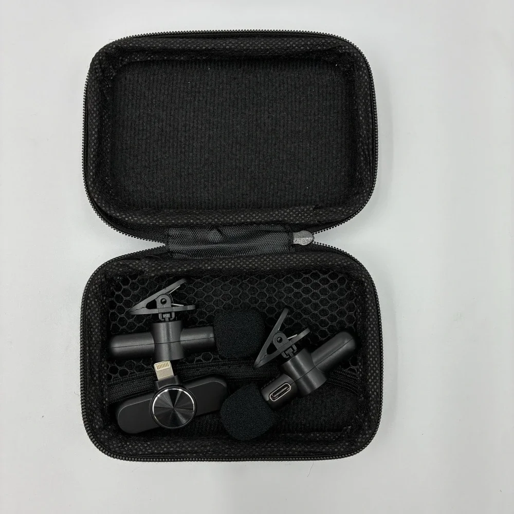 Wireless Lavalier Microphone Set – Dual Mics, Plug & Play, for iPhone